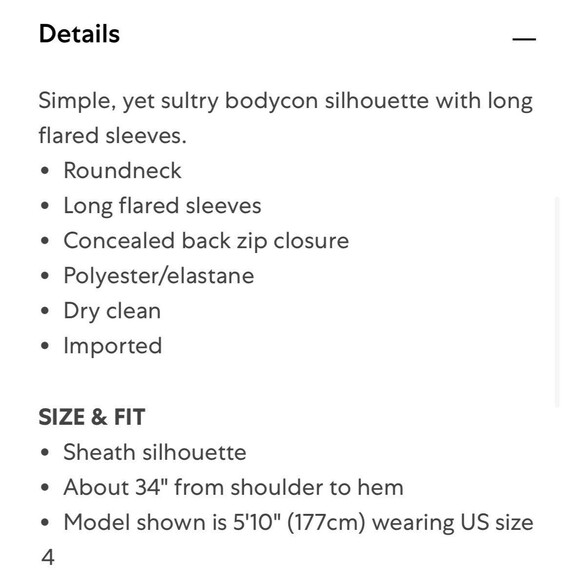 Likely Long Sleeve “Manhattan” Dress Size 4 Red - Picture 4 of 10